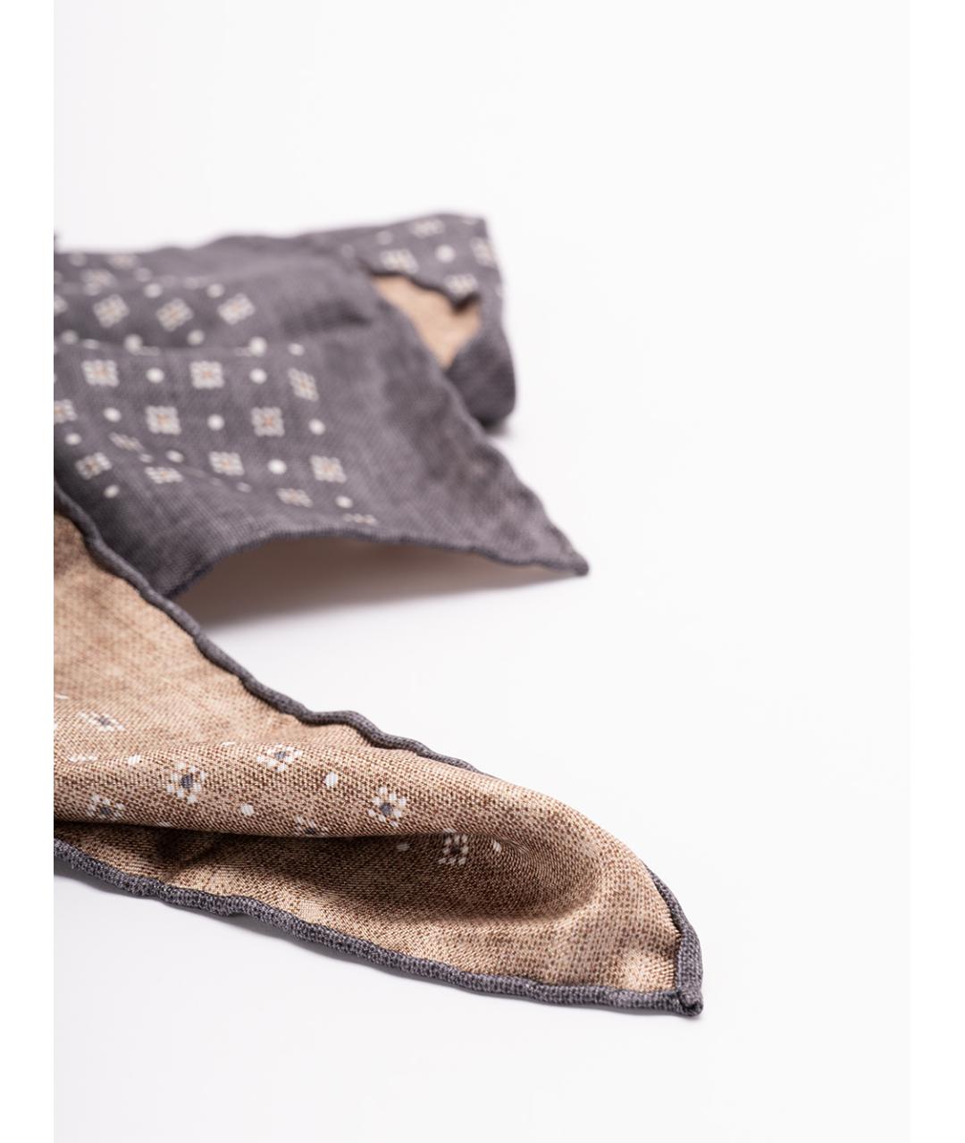 BRUNELLO CUCINELLI Антрацитовый шелковый шарф, фото 3