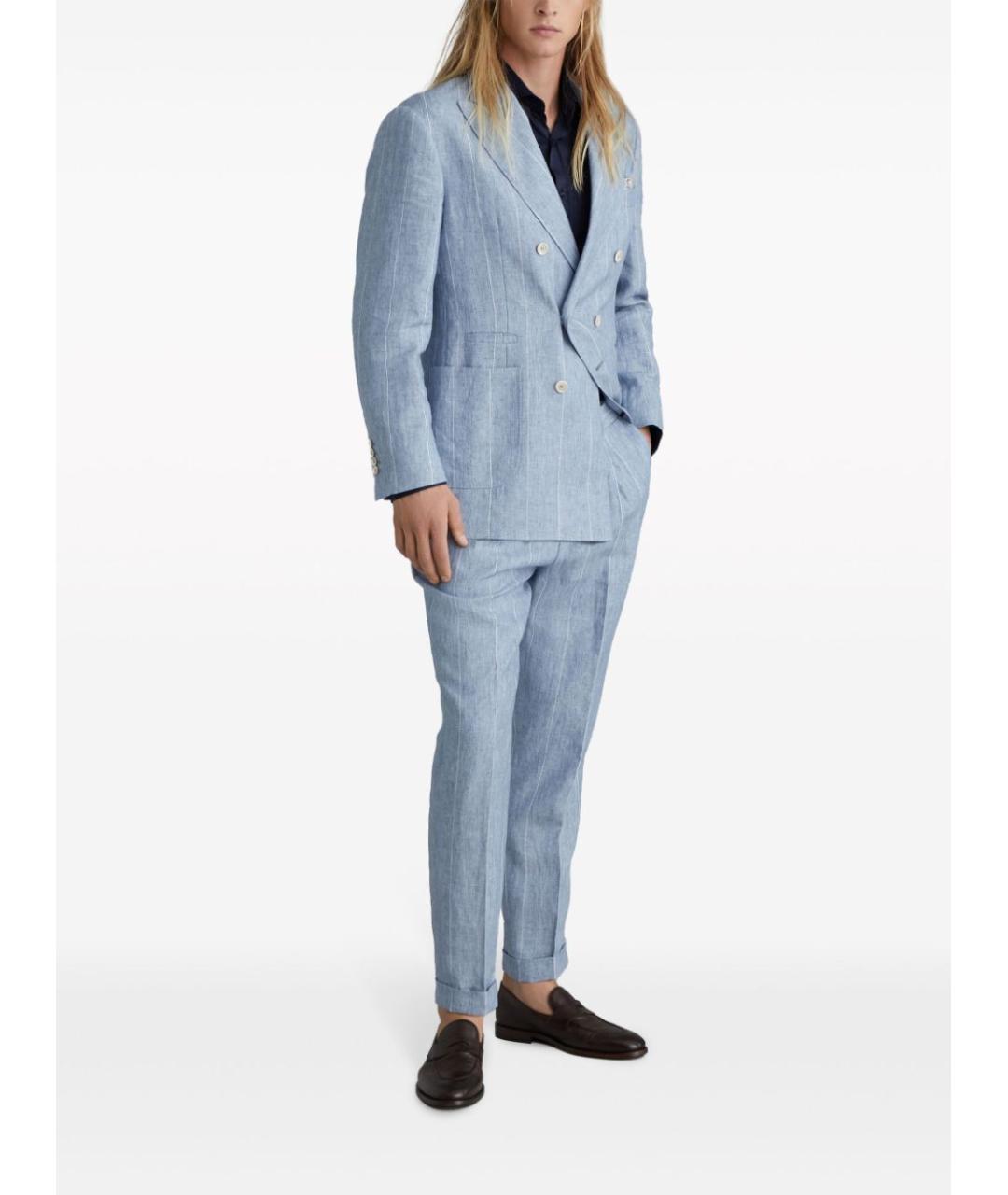 BRUNELLO CUCINELLI Темно-синяя шелковая кэжуал рубашка, фото 6