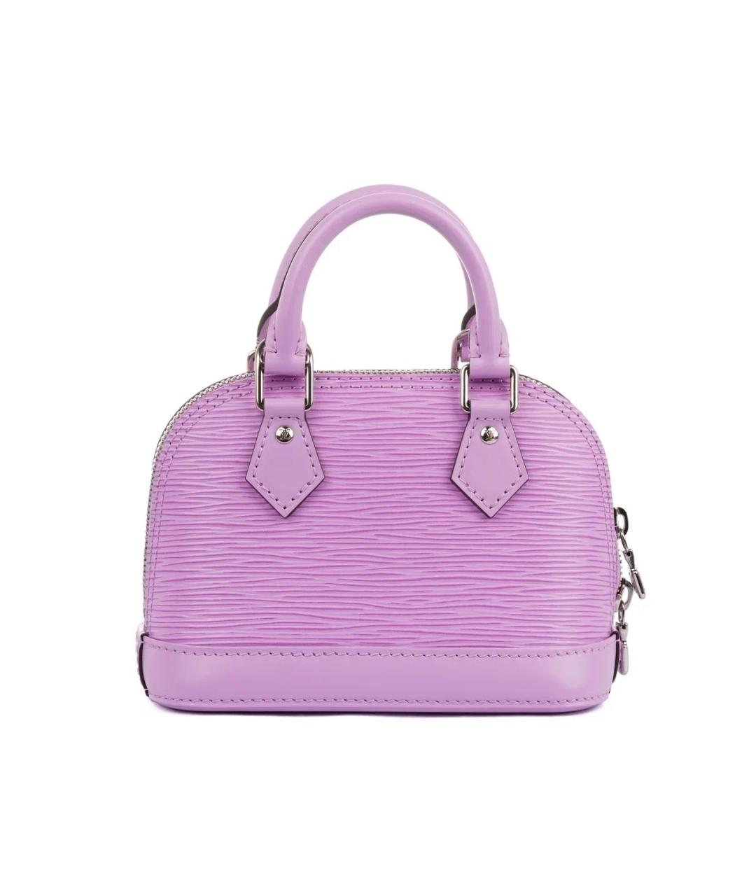 LOUIS VUITTON Фиолетовая кожаная сумка с короткими ручками, фото 3