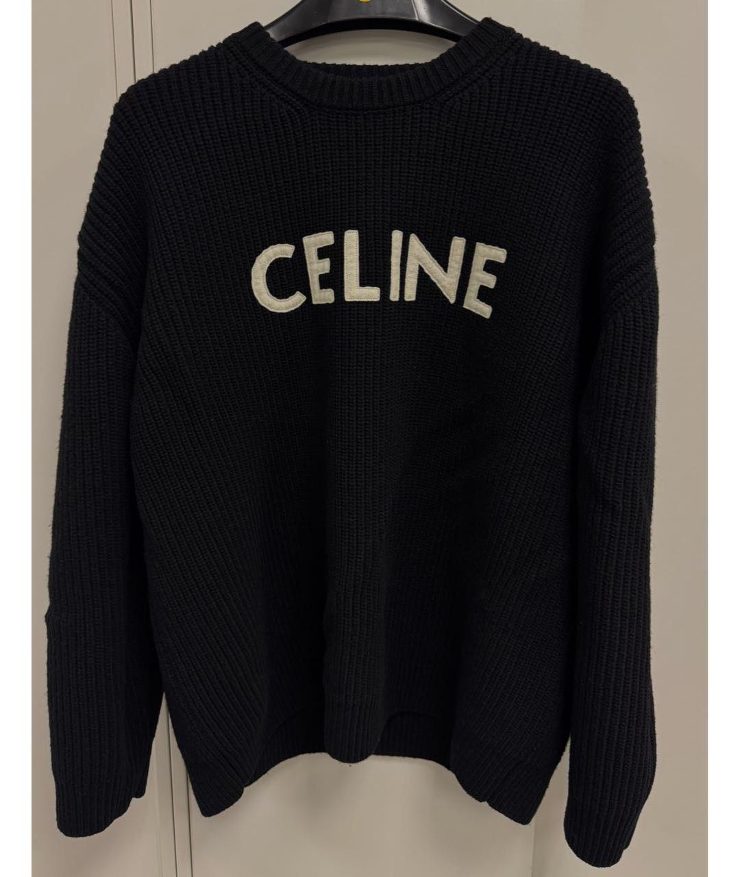 CELINE Черный шерстяной джемпер / свитер, фото 3