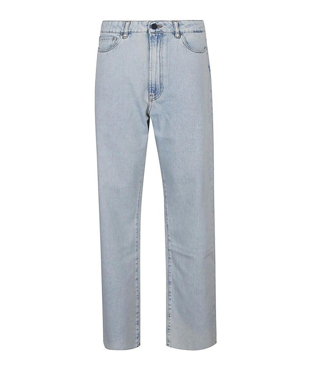 LIVIANA CONTI Синие хлопковые прямые джинсы, фото 1