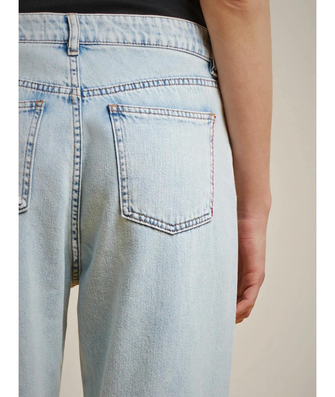 LIVIANA CONTI Синие хлопковые прямые джинсы, фото 4