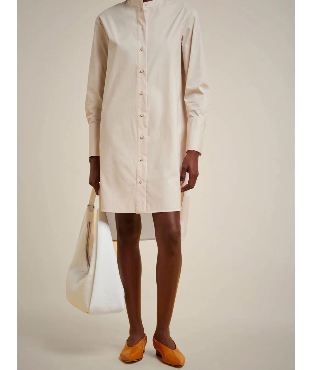 LIVIANA CONTI Бежевая хлопковая рубашка, фото 4