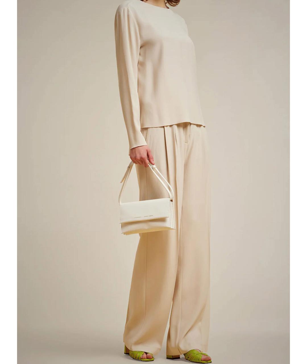 LIVIANA CONTI Бежевая вискозная блузы, фото 4