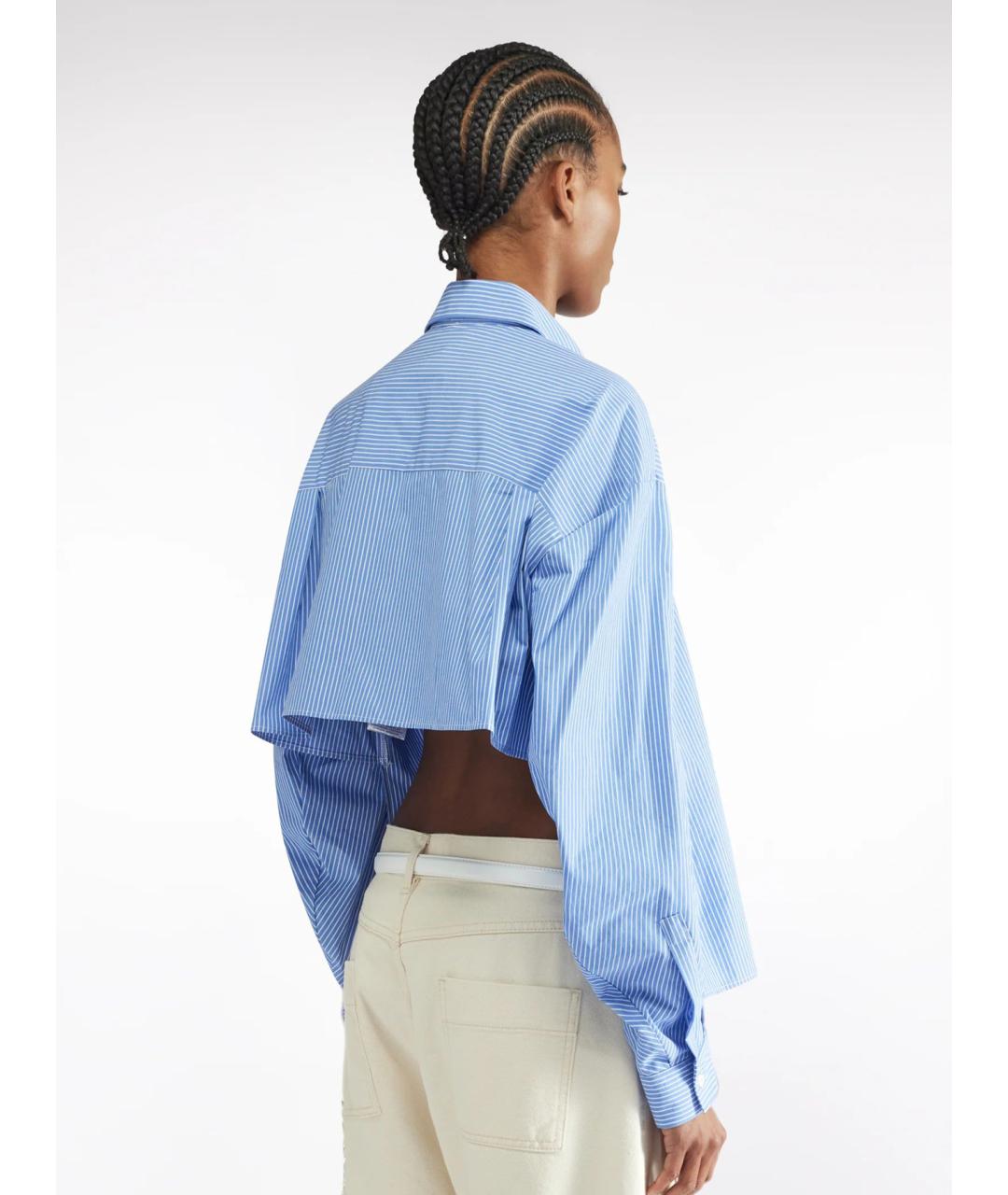 LIVIANA CONTI Голубая хлопковая рубашка, фото 3