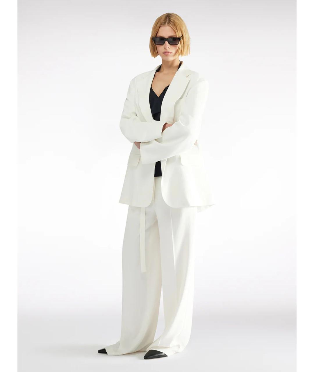 LIVIANA CONTI Белые хлопковые брюки широкие, фото 2