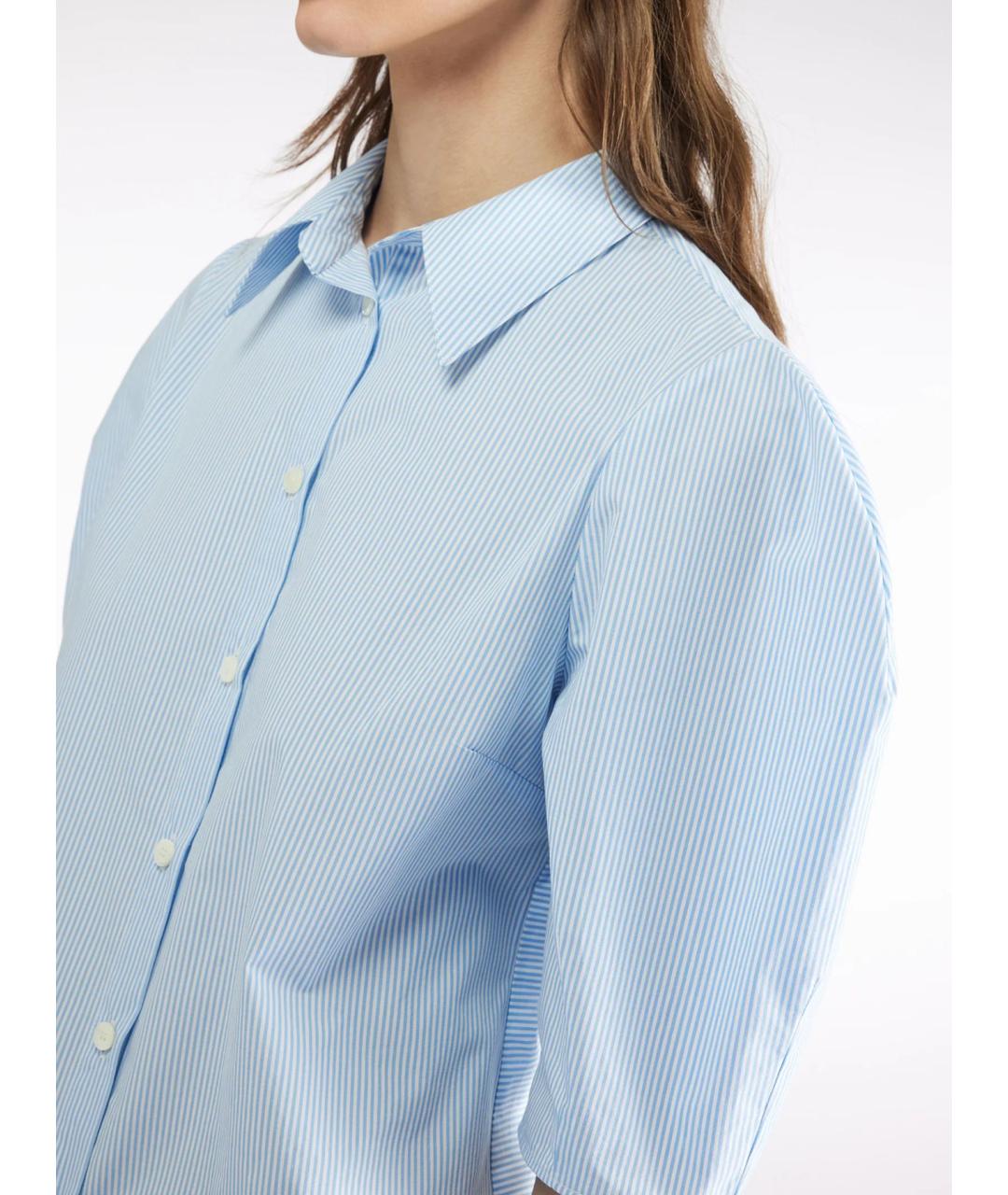 LIVIANA CONTI Голубая хлопковая рубашка, фото 3
