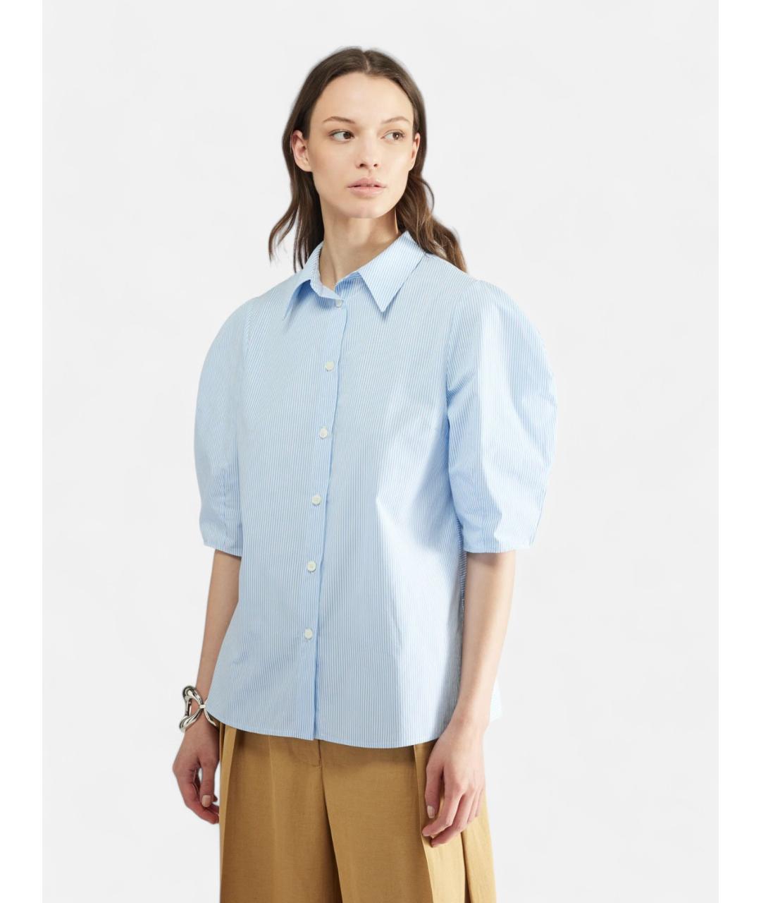 LIVIANA CONTI Голубая хлопковая рубашка, фото 4