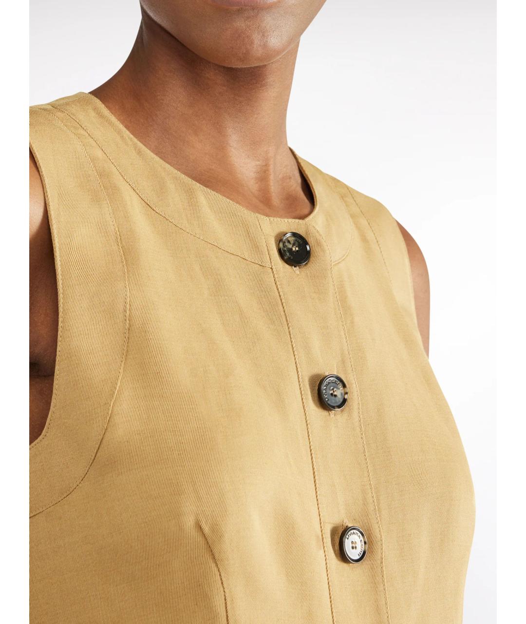 LIVIANA CONTI Желтый вискозный жилет, фото 3