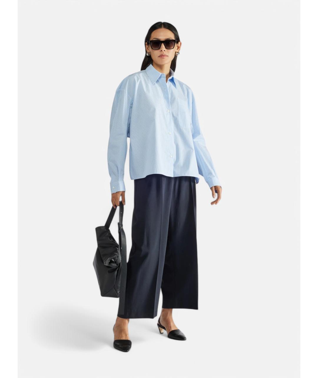 LIVIANA CONTI Голубая хлопковая рубашка, фото 4