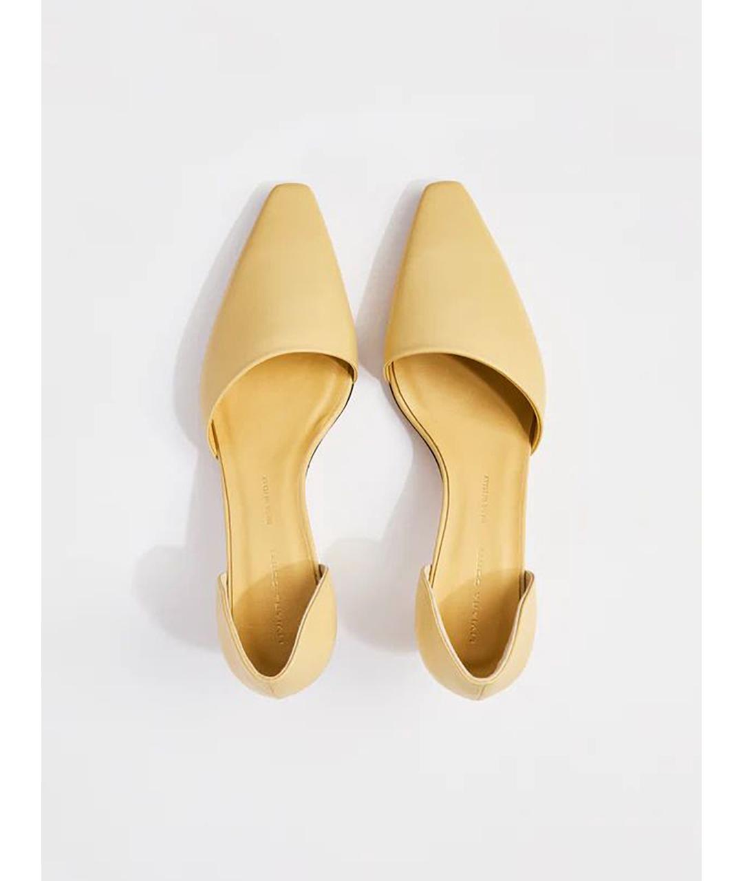 LIVIANA CONTI Желтые кожаные туфли, фото 3