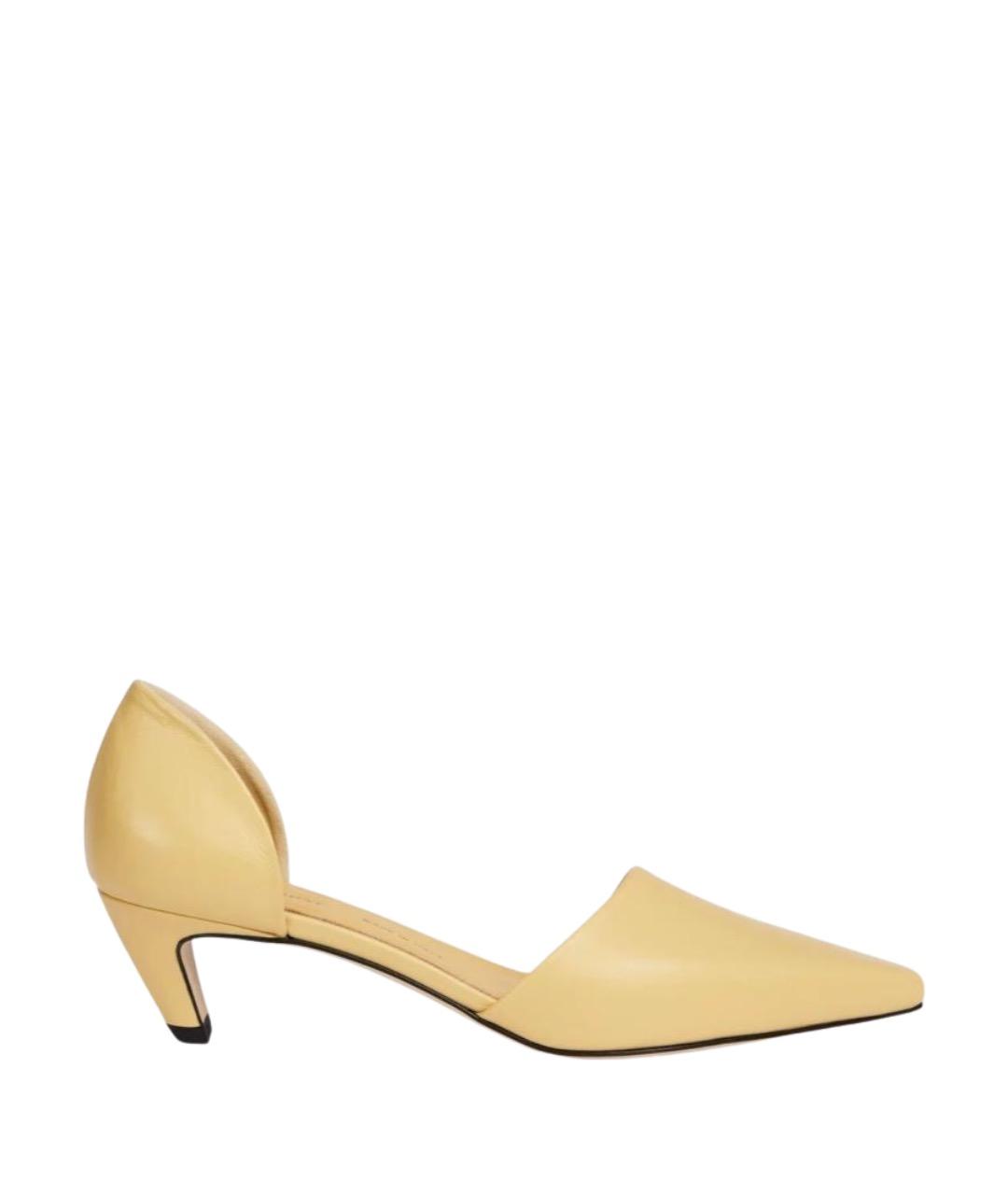 LIVIANA CONTI Желтые кожаные туфли, фото 1