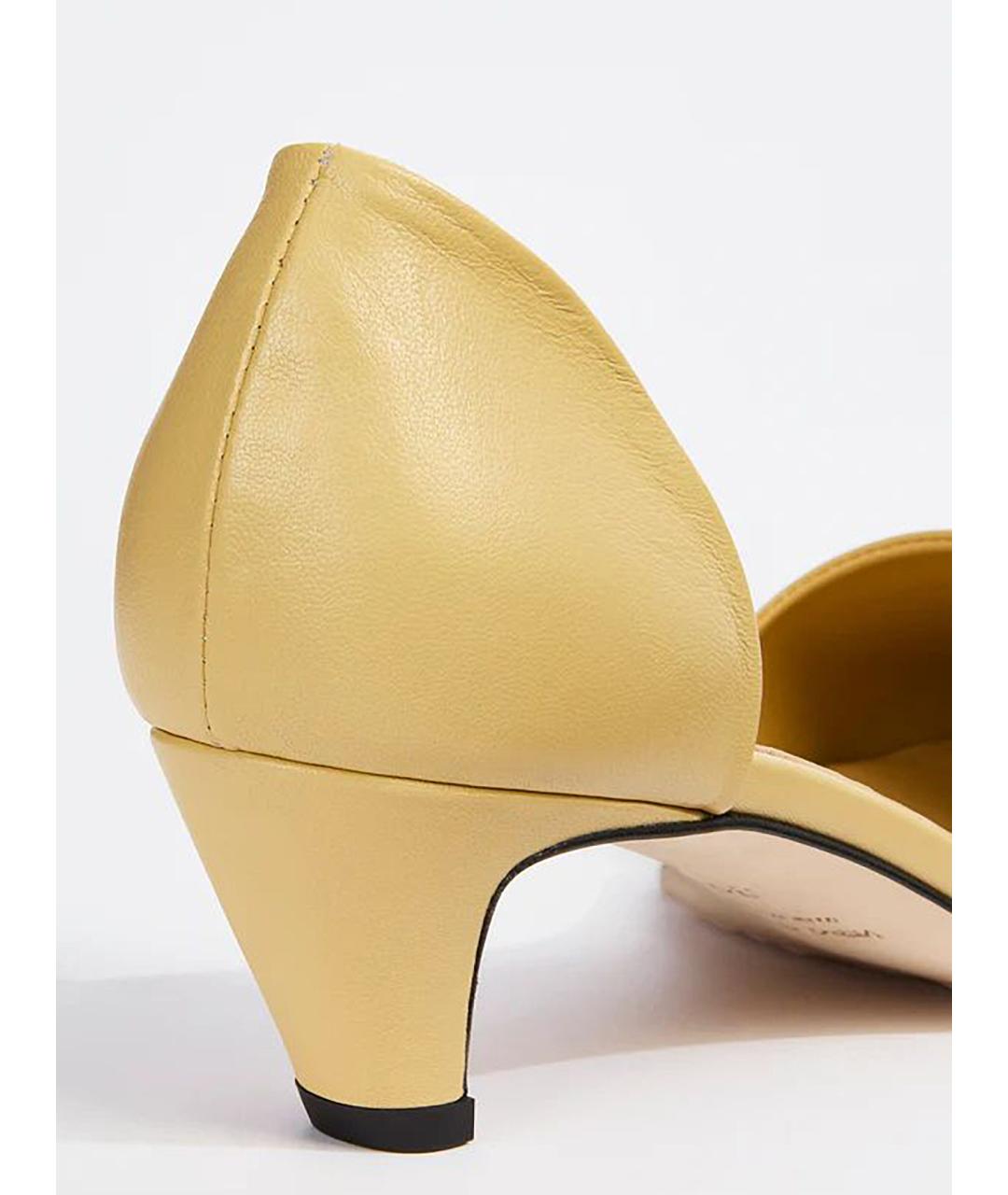 LIVIANA CONTI Желтые кожаные туфли, фото 4