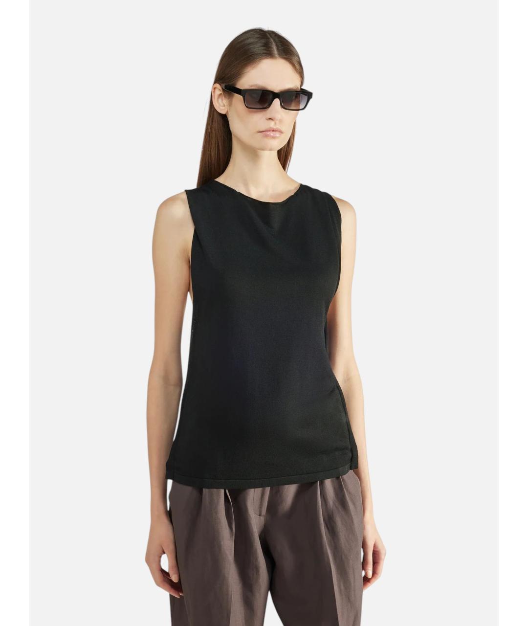 LIVIANA CONTI Черная вискозная майка, фото 5