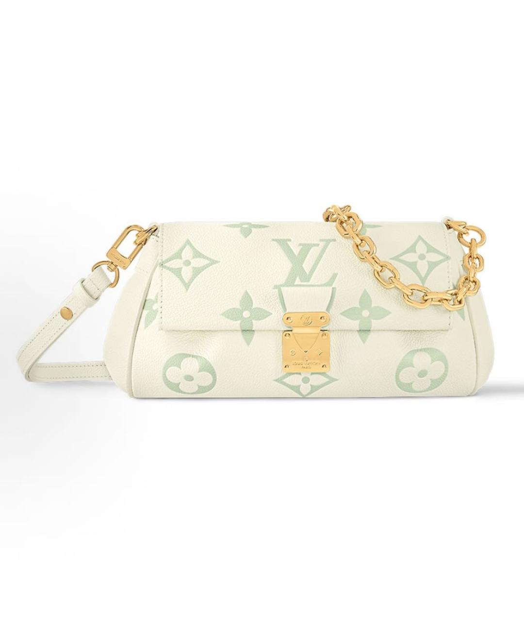 LOUIS VUITTON Белая кожаная сумка через плечо, фото 5