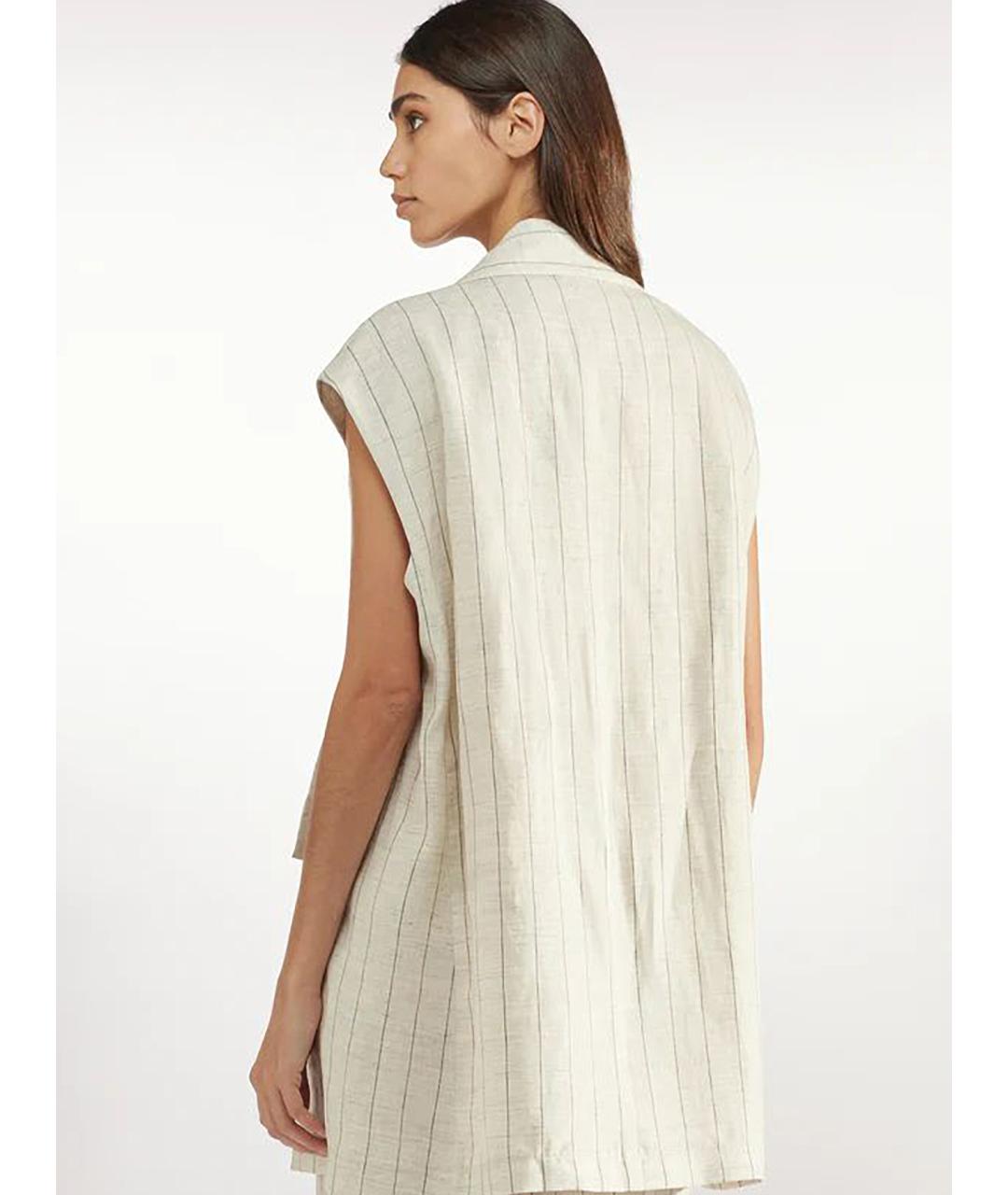 LIVIANA CONTI Белый льняной жилет, фото 6