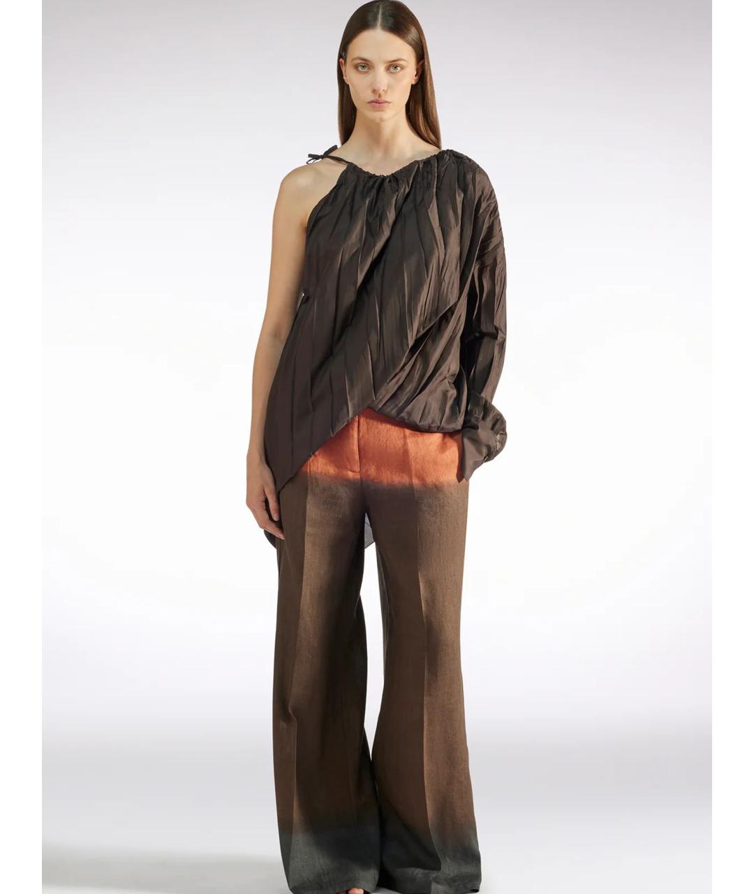 LIVIANA CONTI Мульти льняные брюки широкие, фото 2