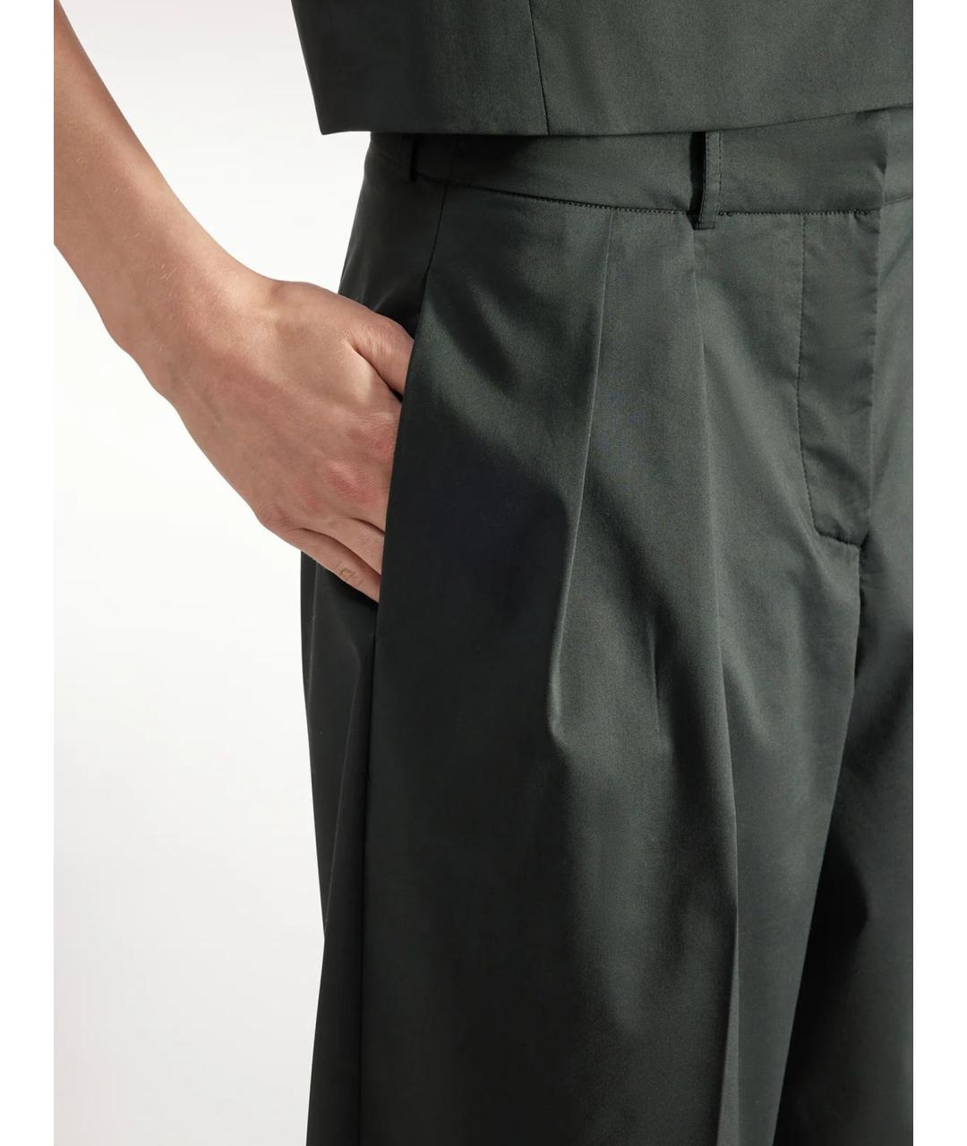 LIVIANA CONTI Черные хлопковые брюки широкие, фото 3