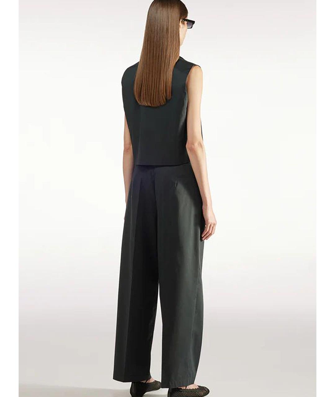 LIVIANA CONTI Черные хлопковые брюки широкие, фото 2