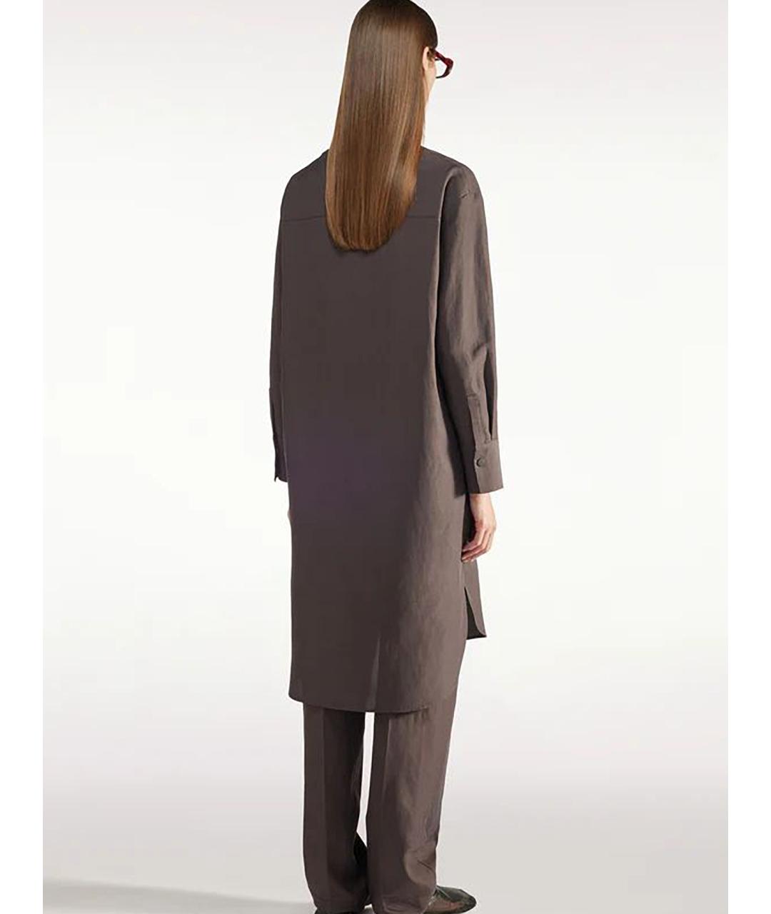 LIVIANA CONTI Коричневое вискозное повседневное платье, фото 4