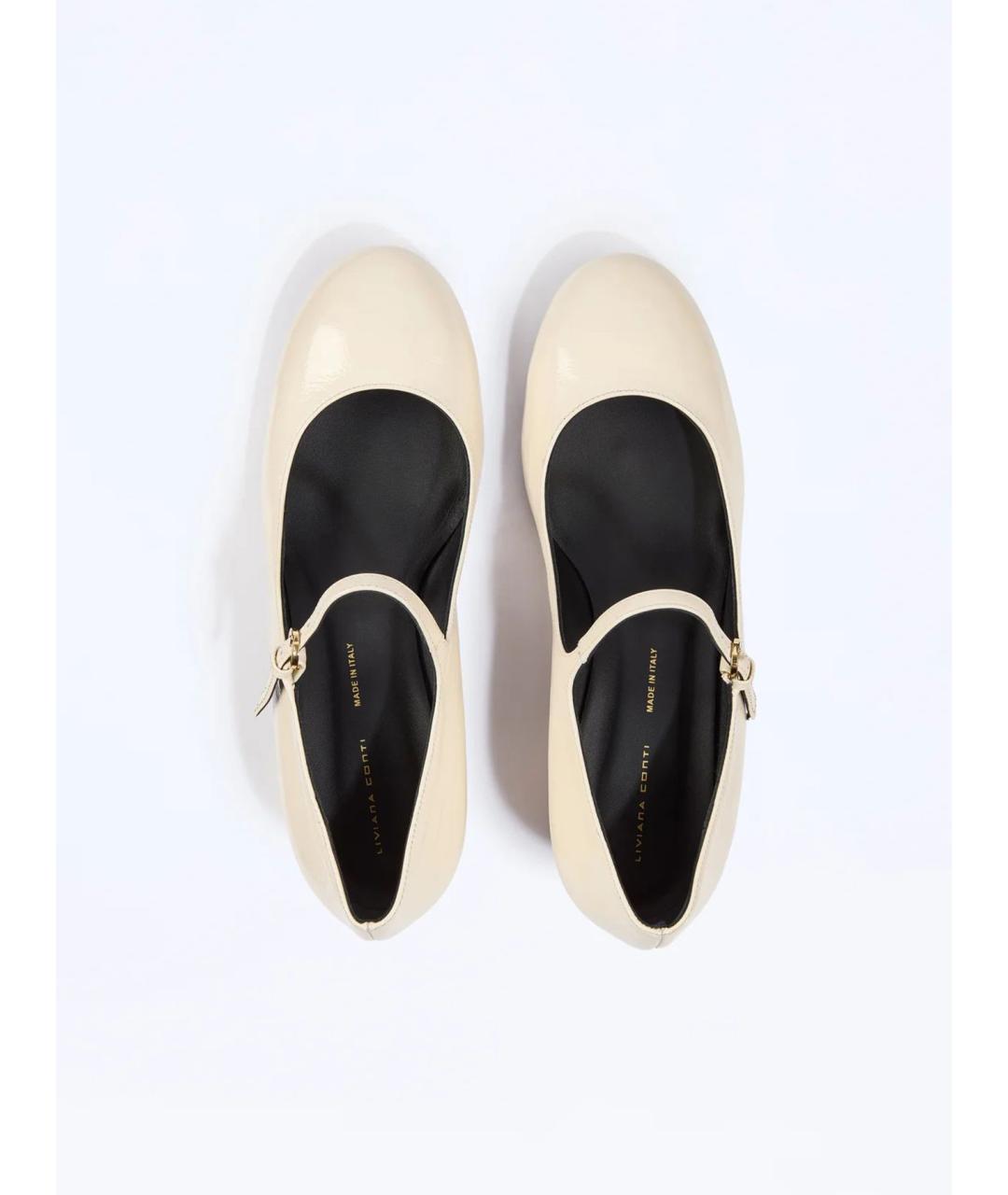 LIVIANA CONTI Бежевые кожаные туфли, фото 3