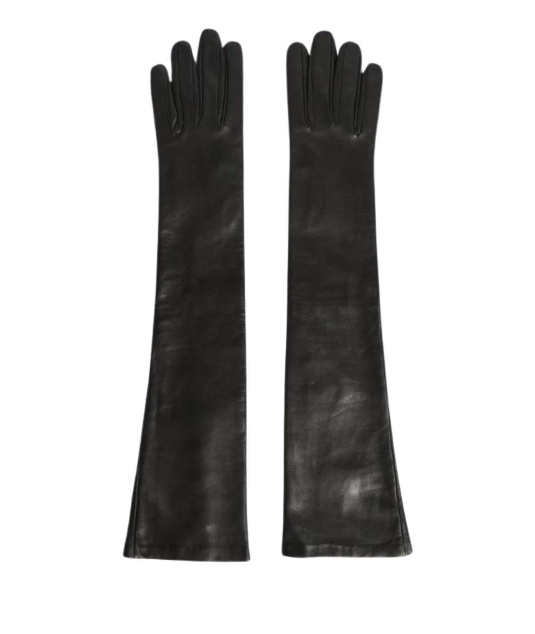 LIVIANA CONTI Черные кожаные перчатки, фото 1