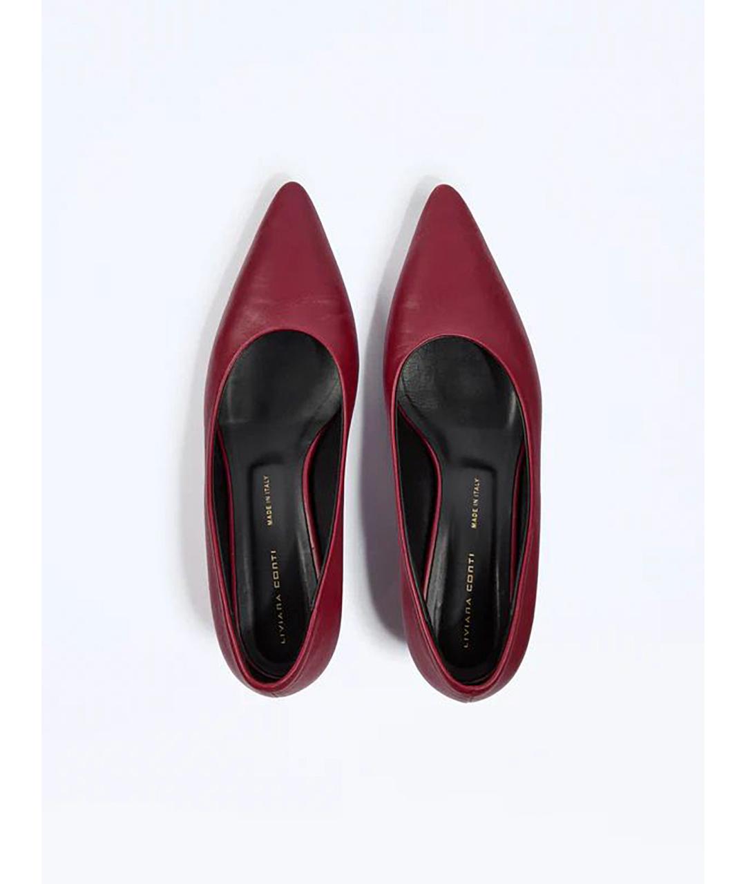 LIVIANA CONTI Красные кожаные туфли, фото 3