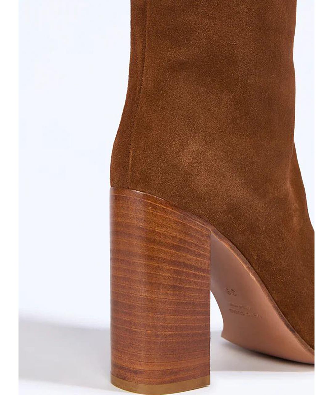 LIVIANA CONTI Коричневые замшевые сапоги, фото 5