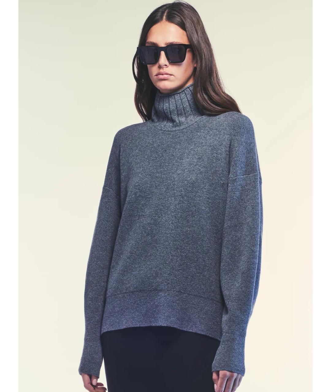 LIVIANA CONTI Серая кашемировая водолазка, фото 5