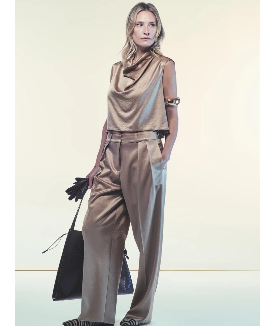 LIVIANA CONTI Бежевые брюки широкие, фото 2