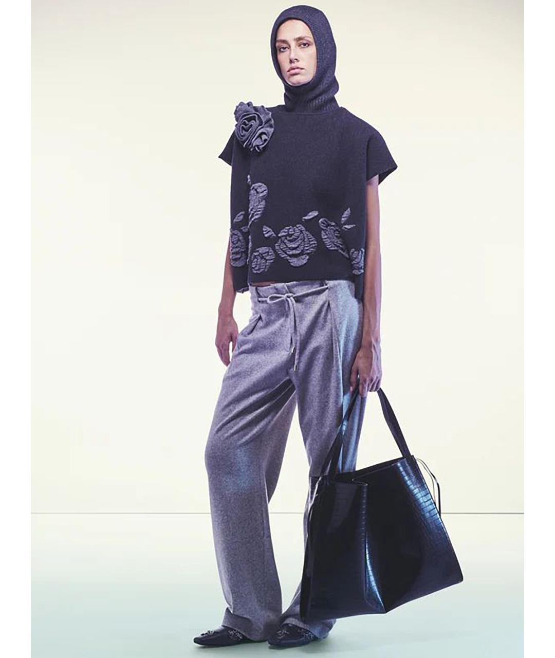 LIVIANA CONTI Серый шерстяной джемпер / свитер, фото 2