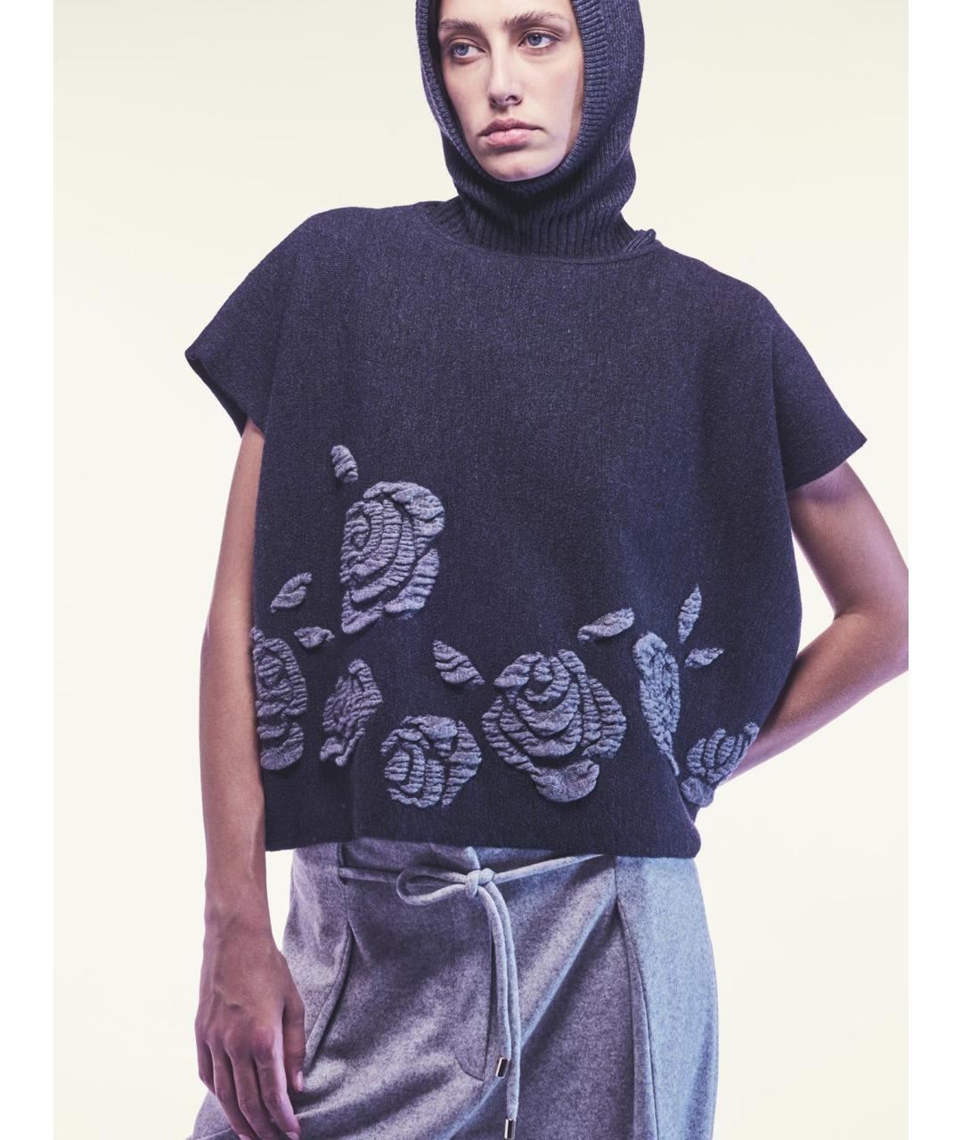 LIVIANA CONTI Серый шерстяной джемпер / свитер, фото 3