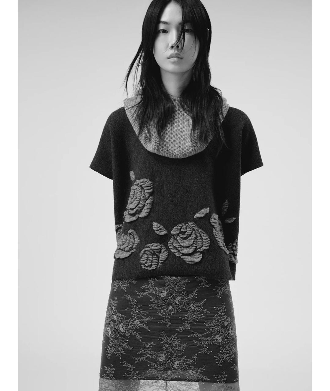 LIVIANA CONTI Серый шерстяной джемпер / свитер, фото 6