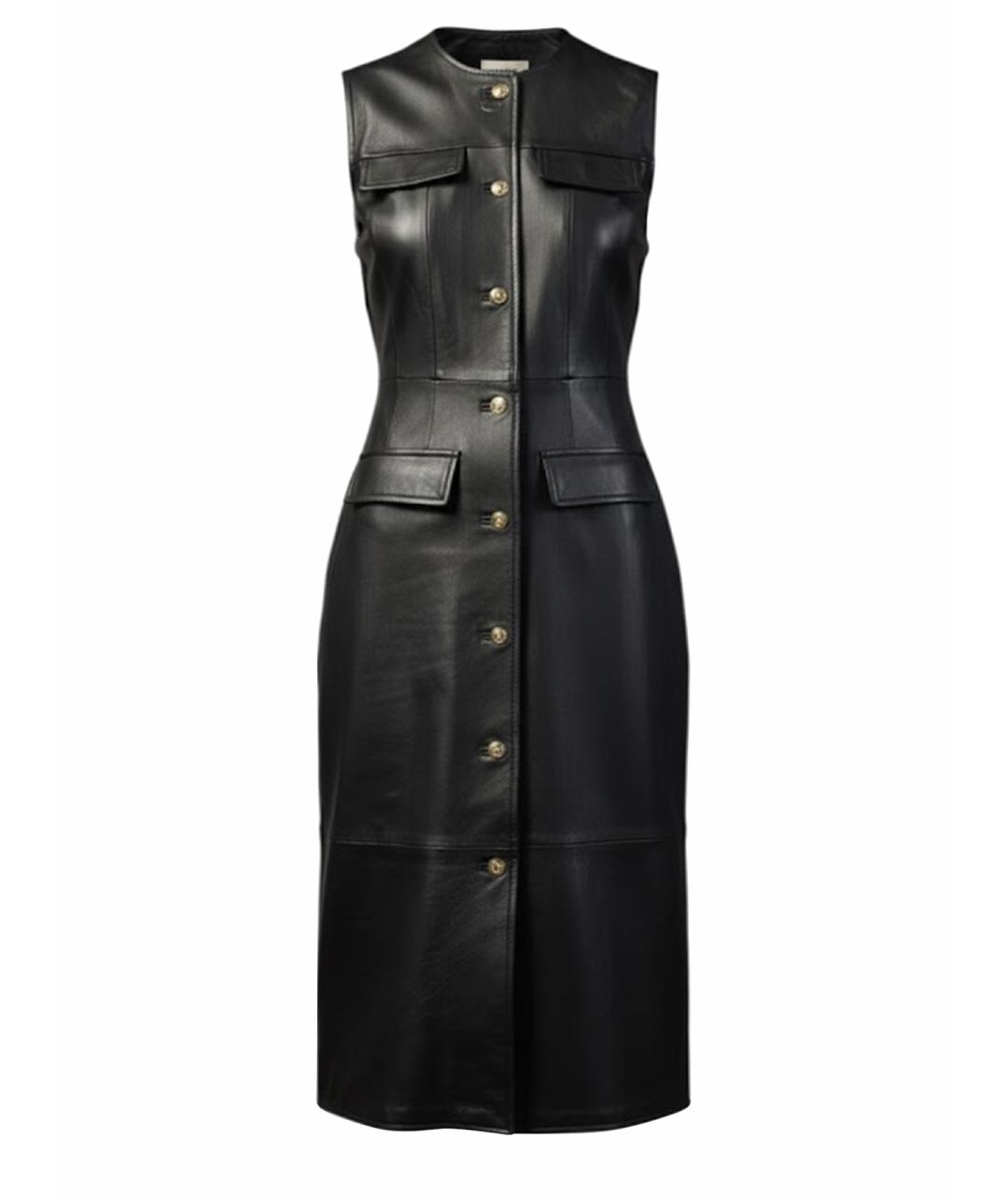 LIVIANA CONTI Черное кожаное платье, фото 1