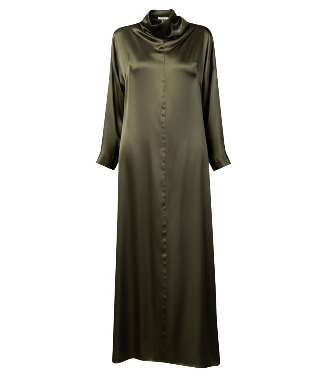 LIVIANA CONTI Зеленые шелковое платье, фото 1