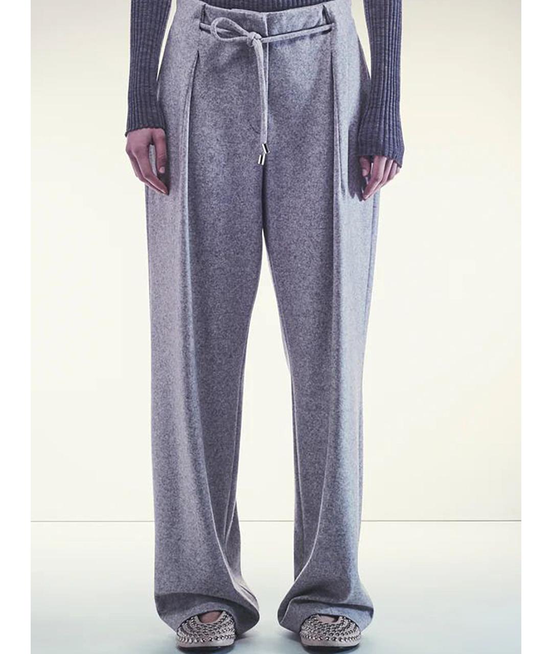 LIVIANA CONTI Серые кашемировые брюки широкие, фото 3