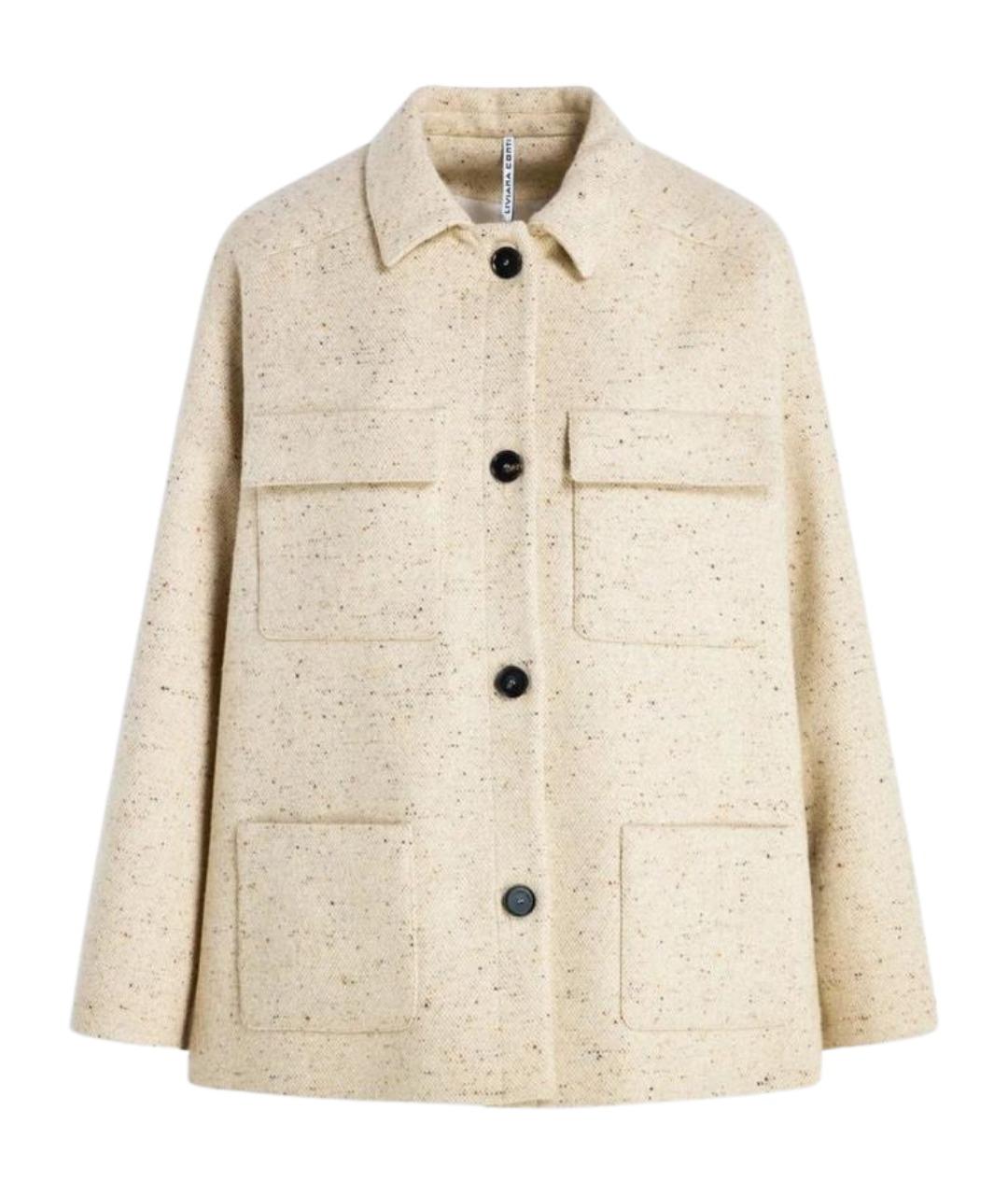 LIVIANA CONTI Бежевое кашемировое пальто, фото 1