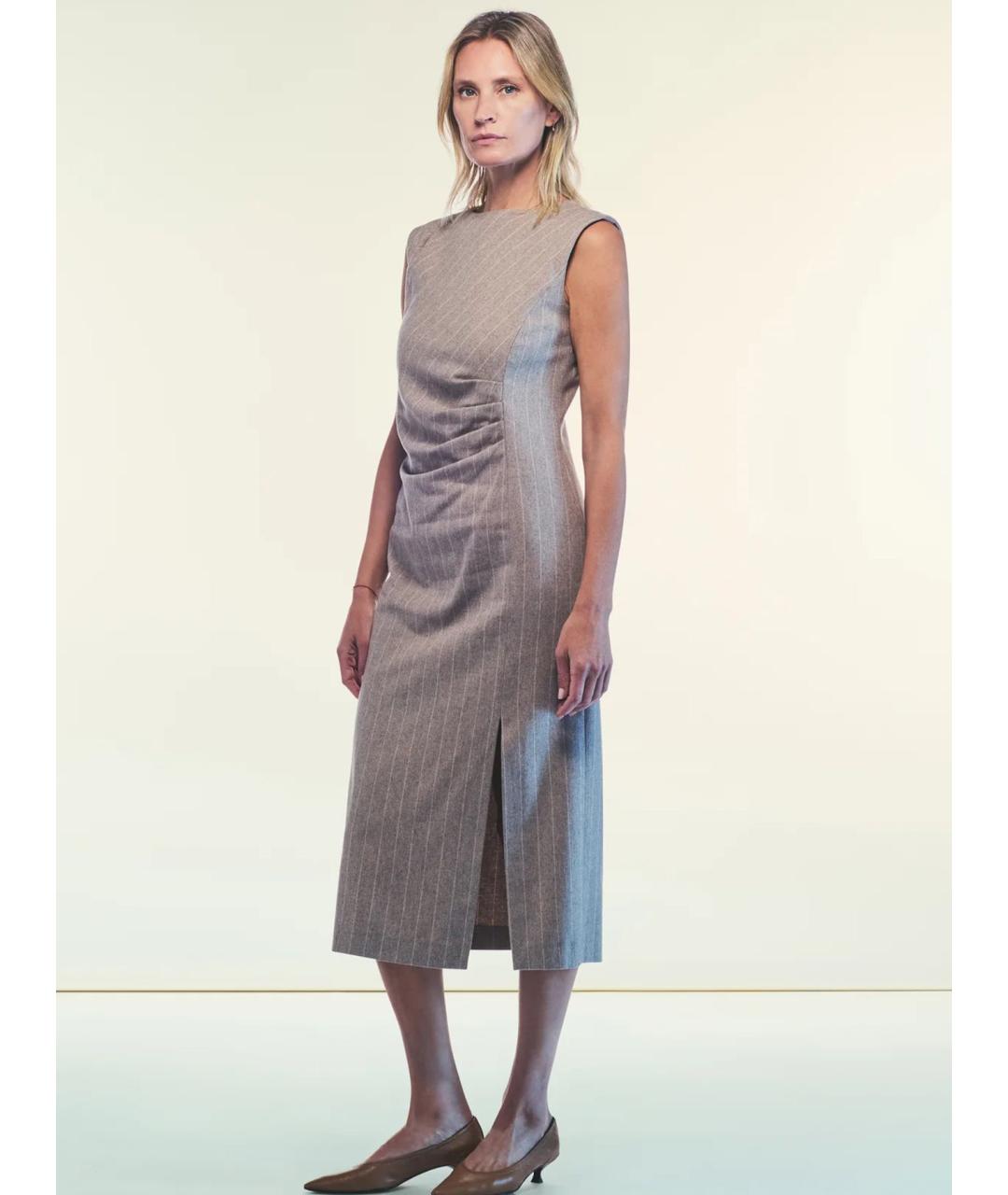 LIVIANA CONTI Серое кашемировое повседневное платье, фото 2