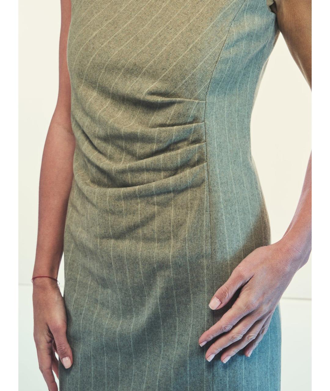 LIVIANA CONTI Серое кашемировое повседневное платье, фото 4