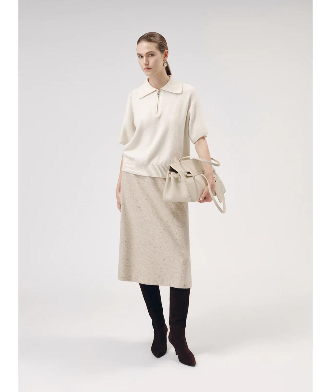 LIVIANA CONTI Бежевый кашемировый джемпер / свитер, фото 2