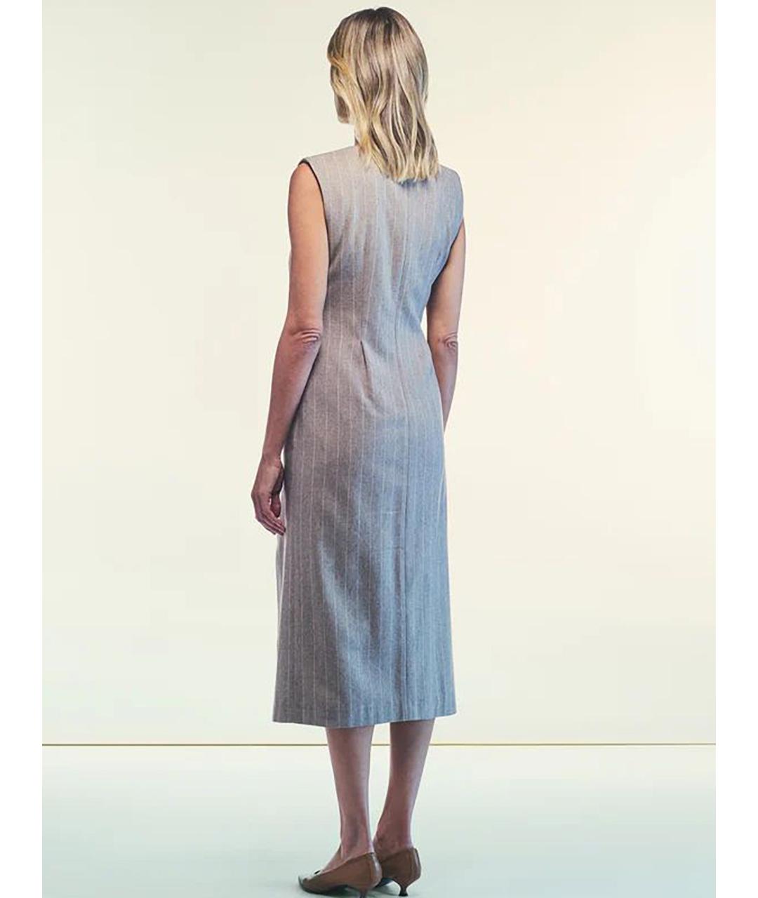 LIVIANA CONTI Серое кашемировое повседневное платье, фото 3