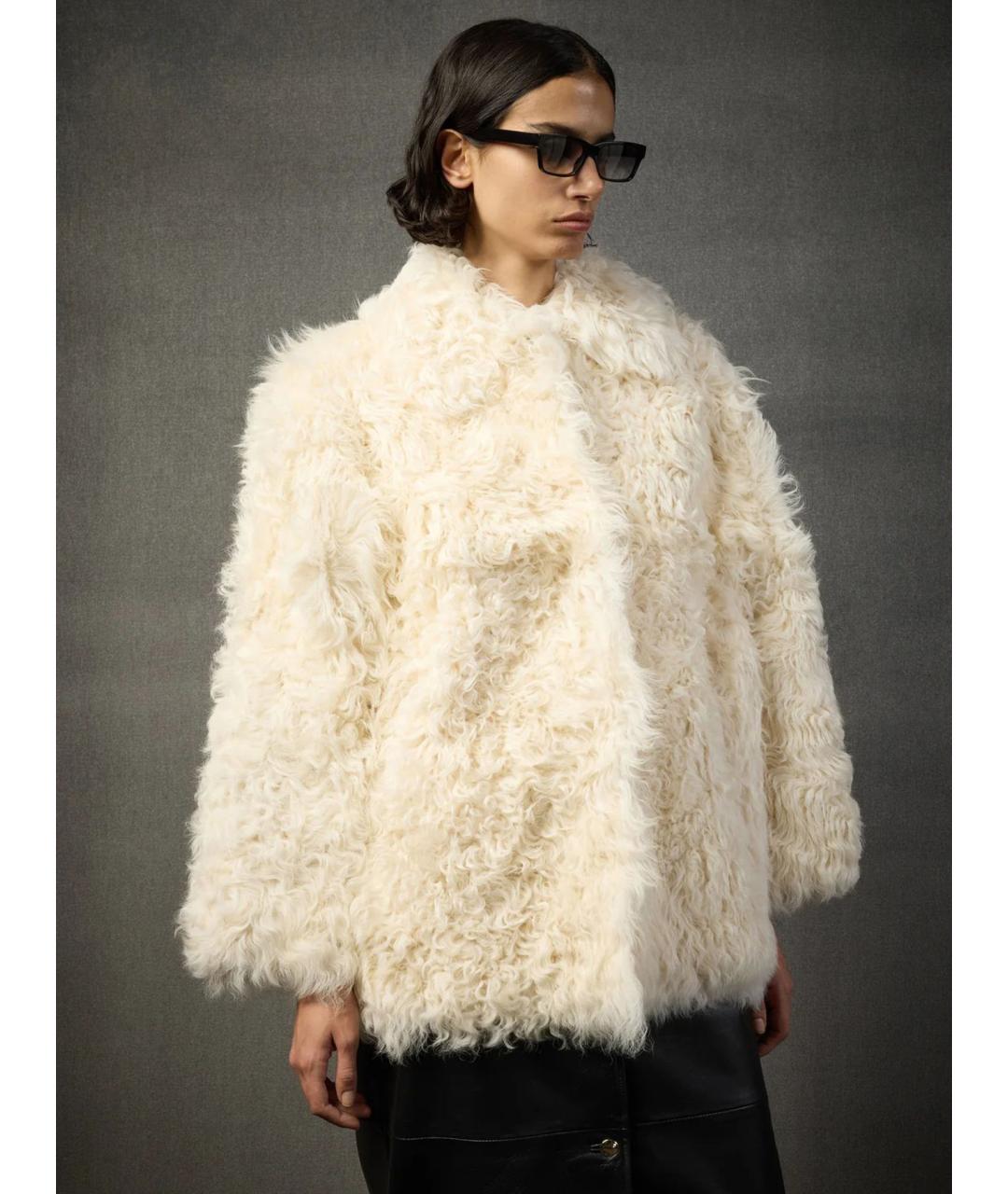 LIVIANA CONTI Бежевая шуба, фото 2