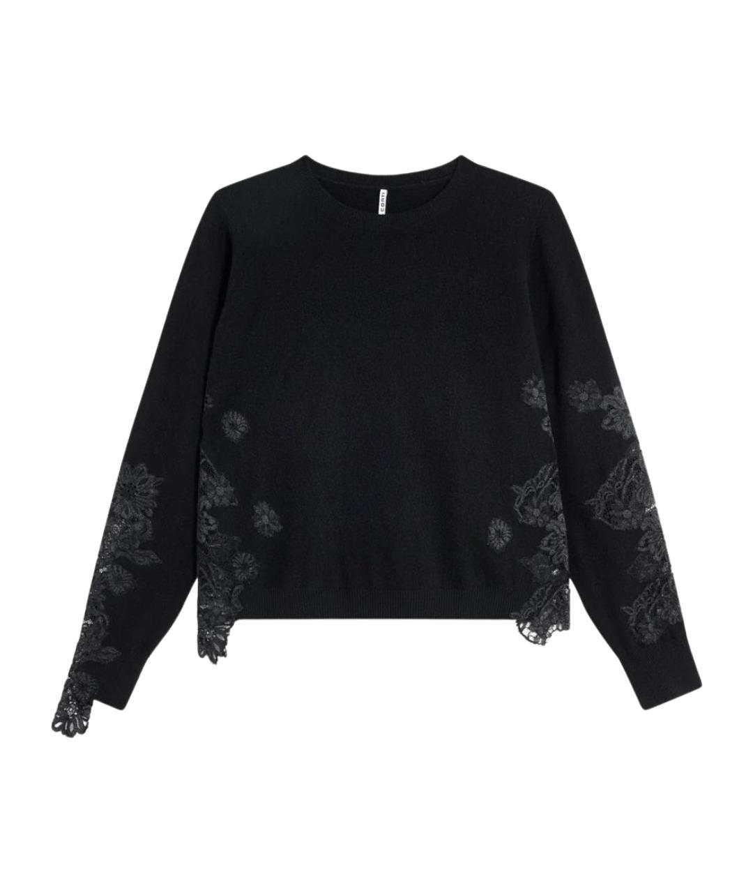 LIVIANA CONTI Черный шерстяной джемпер / свитер, фото 1