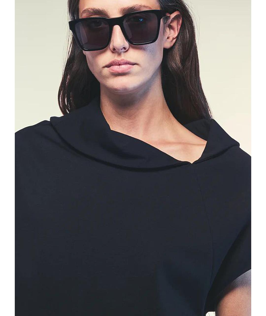 LIVIANA CONTI Черное вискозное повседневное платье, фото 3