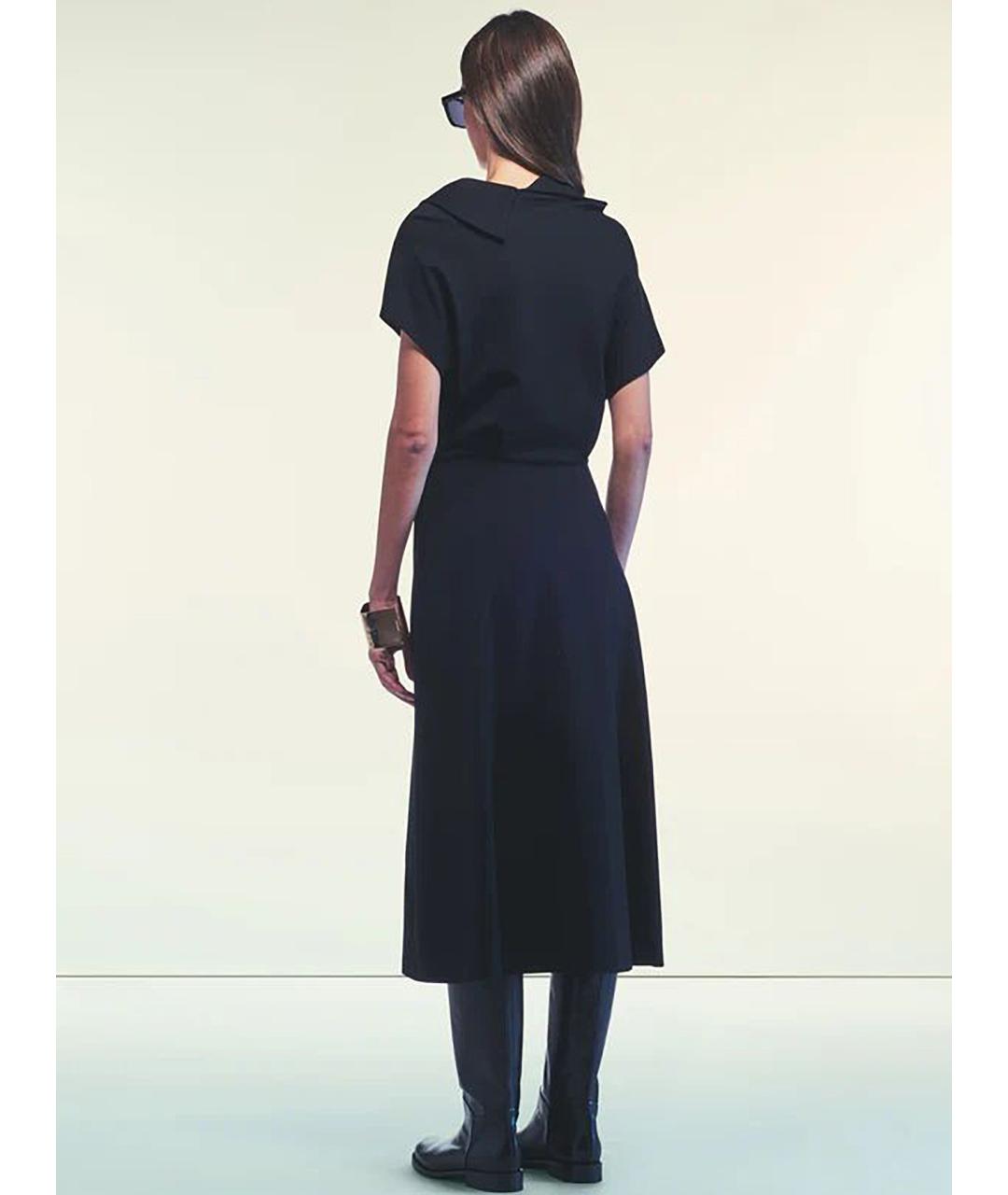 LIVIANA CONTI Черное вискозное повседневное платье, фото 4