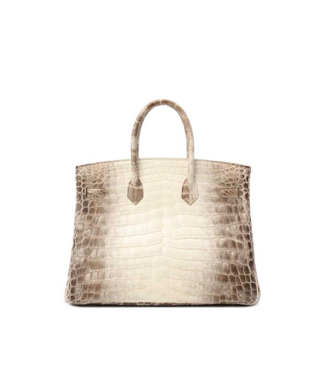 HERMES Бежевая сумка с короткими ручками из экзотической кожи, фото 2