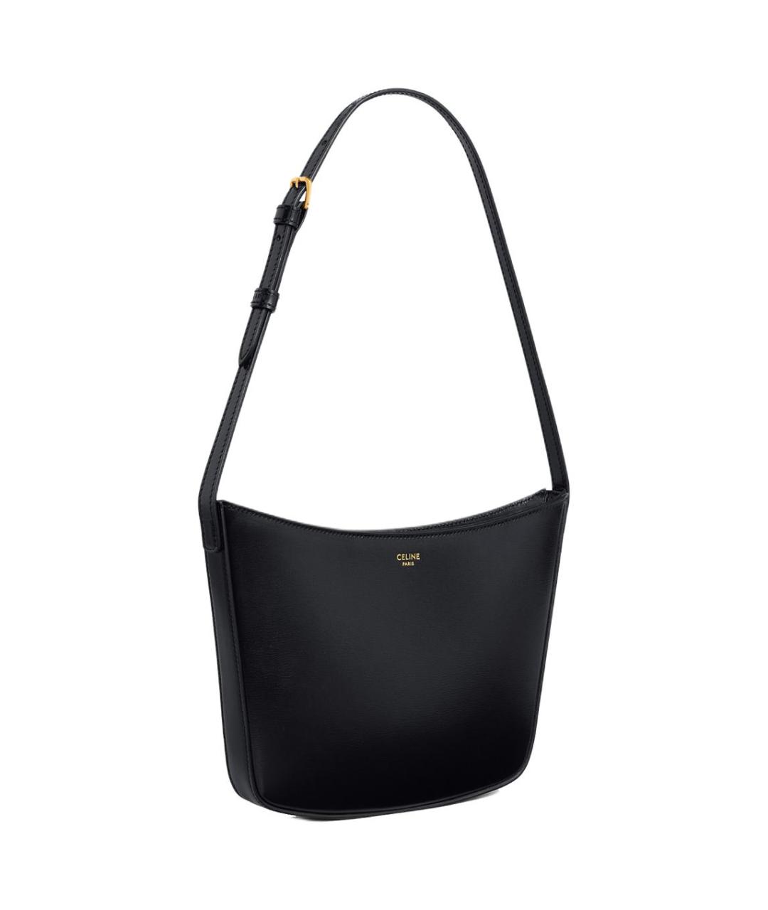 CELINE Черная кожаная сумка через плечо, фото 2