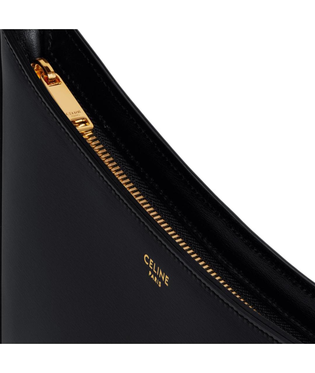 CELINE Черная кожаная сумка через плечо, фото 5
