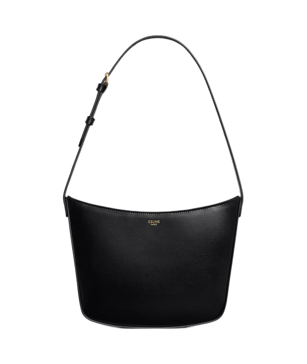 CELINE Черная кожаная сумка через плечо, фото 1