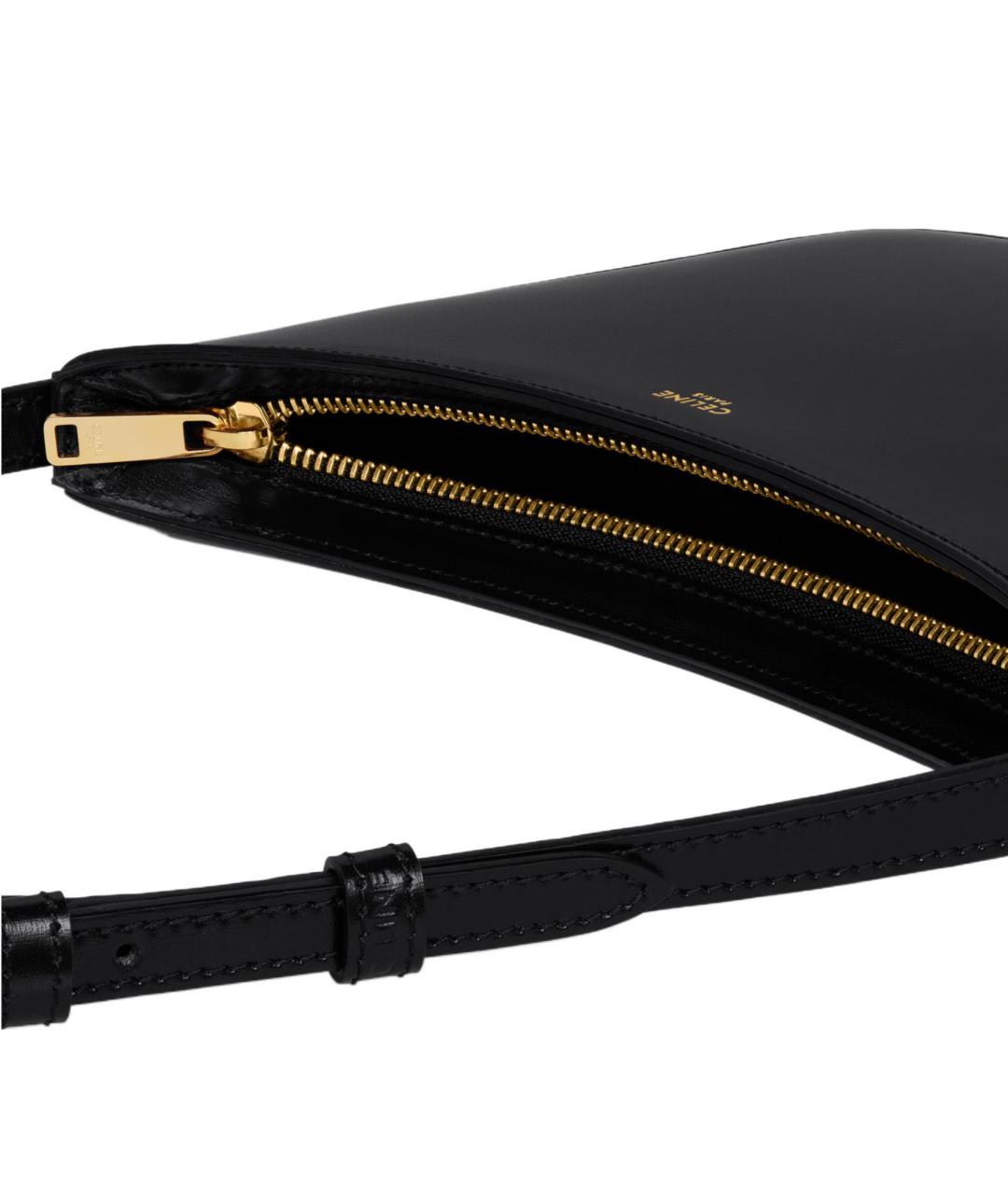 CELINE Черная кожаная сумка через плечо, фото 4